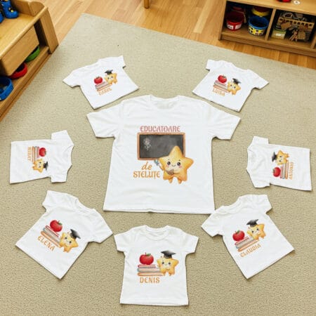 set tricouri personalizate cu nume — absolvire grupa steluțelor