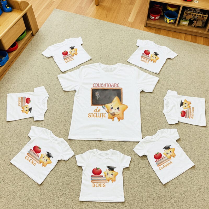 set tricouri personalizate cu nume — absolvire grupa steluțelor
