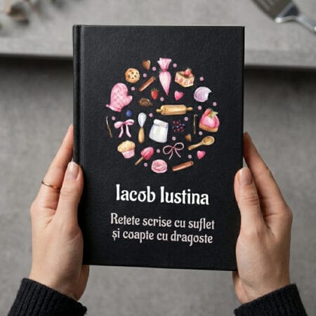 agendă de rețete personalizată cu nume și mesaj — cadou cofetar