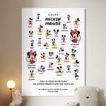 tablou canvas personalizat grădiniță grupa mickey — copii și educatoare