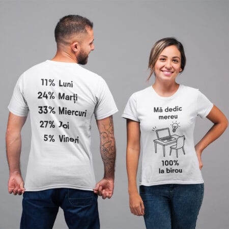 tricou personalizat cu mesaj — amuzant pentru birou