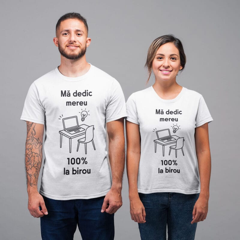 tricou personalizat cu mesaj — amuzant pentru birou