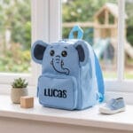 ghiozdan de copii personalizat cu nume — elefant