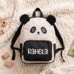 ghiozdan de copii personalizat cu nume — panda