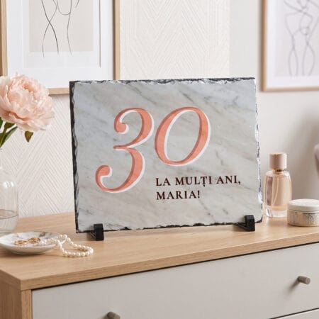placă ardezie personalizată cu nume — aniversare 30 de ani