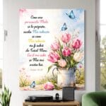 tablou canvas personalizat cu verset biblic — lalele