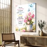 tablou canvas personalizat cu verset biblic — lalele