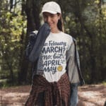 tricou personalizat cu mesaj — can february march, april may