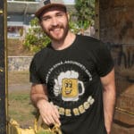 tricou bumbac personalizat bărbați cu nume — amuzant cu bere