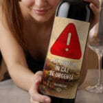 vin personalizat cu mesaj amuzant — În caz de urgență