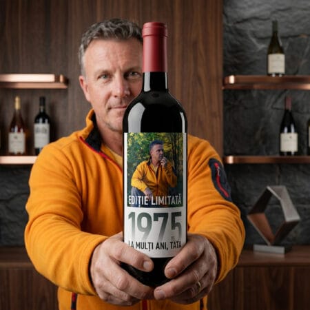 vin personalizat cu poză și anul nașterii — ediție limitată
