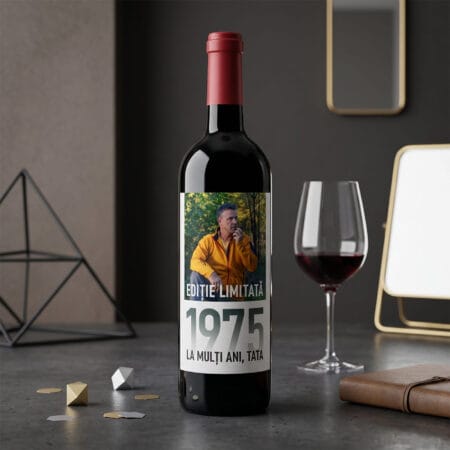 vin personalizat cu poză și anul nașterii — ediție limitată