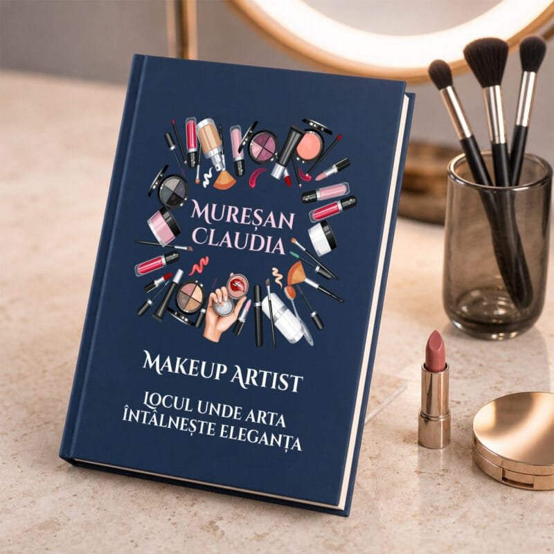 agendă personalizată cu nume și mesaj — makeup artist
