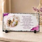 placă ardezie personalizată cu poză — aniversarea căsătoriei finilor