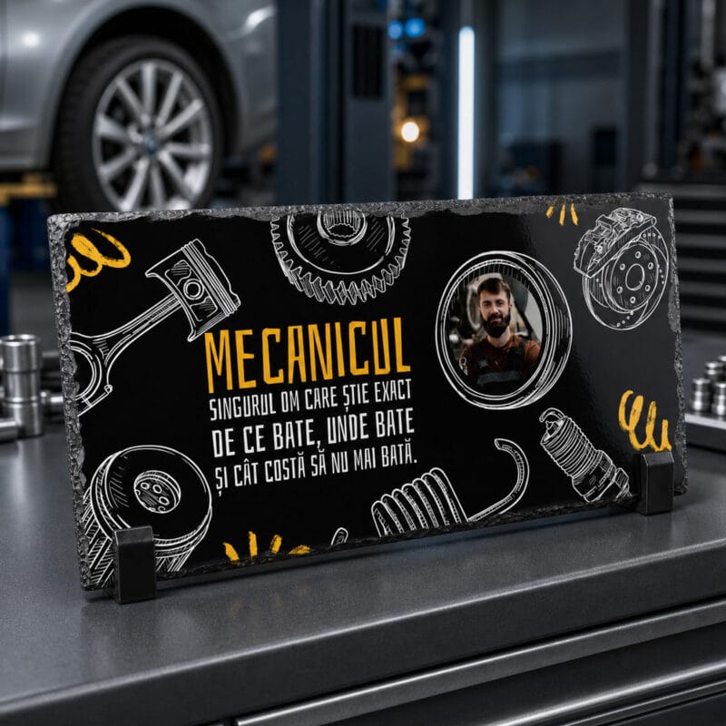 ardezie panoramică personalizată cu poză și mesaj — pentru mecanic ardezie panoramică personalizată cu poză și mesaj — pentru mecanic