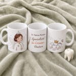 cană personalizată cu nume și mesaj — cadou pentru dentistă cană personalizată cu nume și mesaj — cadou pentru dentistă