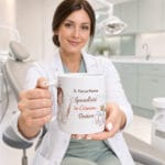 cană personalizată cu nume și mesaj — cadou pentru dentistă cană personalizată cu nume și mesaj — cadou pentru dentistă