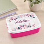 caserolă personalizată cu nume — flori în acuarelă