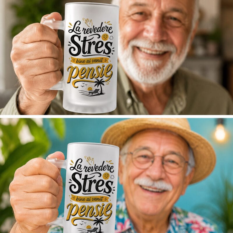 halbă de bere pensionare — la revedere stres, bine ai venit pensie