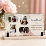 placă ardezie panoramică personalizată cu 4 poze — cadou pentru ea placă ardezie panoramică personalizată cu 4 poze — cadou pentru ea