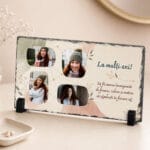 placă ardezie panoramică personalizată cu 4 poze — cadou pentru ea placă ardezie panoramică personalizată cu 4 poze — cadou pentru ea