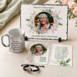 set cadou personalizat cu poză și mesaj pentru soacră — 4 piese