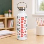 sticlă termos personalizată cu nume — elemente Școlare