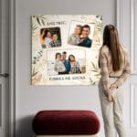 tablou canvas personalizat cu 3 poze — anii trec, iubirea ne adună