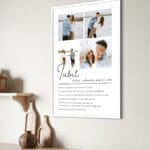 tablou personalizat definiția iubitului — cadou iubit cu 4 poze