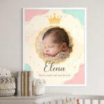 tablou personalizat cu poză, nume și mesaj — cu ramă pentru bebeluș tablou personalizat cu poză, nume și mesaj — cu ramă pentru bebeluș