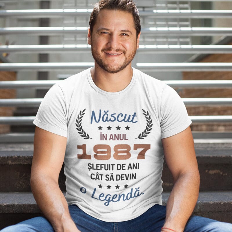 tricou personalizat cu anul nașterii — legendă pentru el