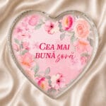 trofeu personalizat din cristal cu mesaj — pentru soră
