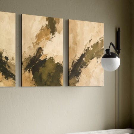 set 3 tablouri canvas decorative abstracte — living modern