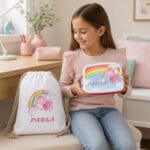 set rucsac și caserolă personalizat cu nume — peppa pig