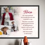 tablou personalizat cu ramă, 3 poze și mesaj — cadou pentru nașă tablou personalizat cu ramă, 3 poze și mesaj — cadou pentru nașă