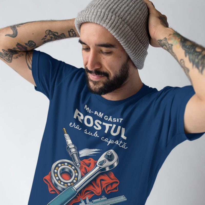 tricou bumbac personalizat cu mesaj — pentru mecanic auto