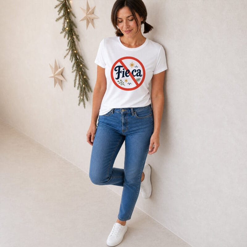 tricou unisex de crăciun cu mesaj sarcastic — fie ca interzis