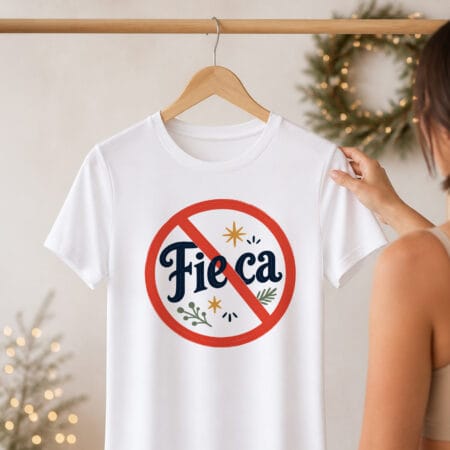 tricou unisex de crăciun cu mesaj sarcastic — fie ca interzis
