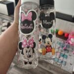 sticlă cu pai personalizată cu nume — minnie pentru Școală