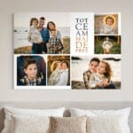 tablou canvas personalizat colaj cu 6 poze — tot ce am mai de preț